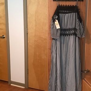 Black/White checkered maxi dress